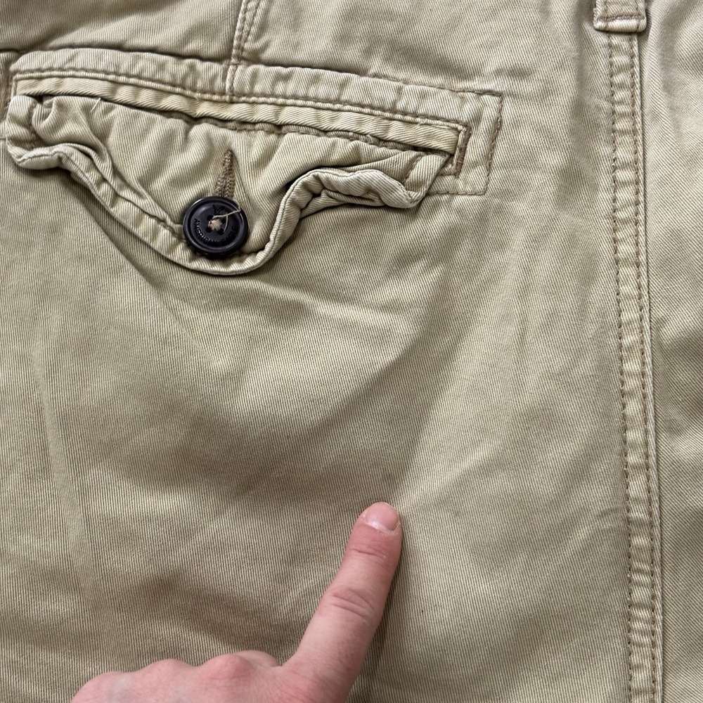 American Eagle Outfitters Mens 32 Cargo Shorts Khaki Classic Casual Utility Y2K - Picture 9 of 14